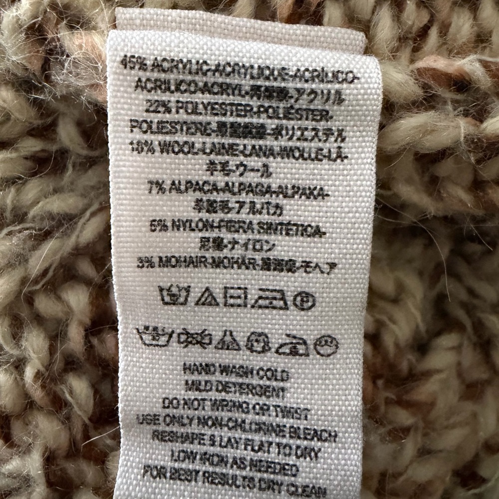 Free People Echo Pullover wool blend Sweater turtleneck in Cream Size Small - Picture 10 of 15